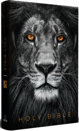 KJV Holy Bible, Large Print, Handy Size Format, Hardcover, Lion of Judah,